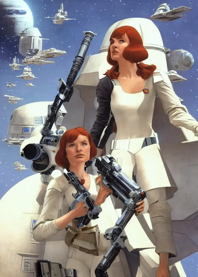 Prompt: alice levine in star wars, cinematic, concept art by doug chiang and ralph mcquarrie