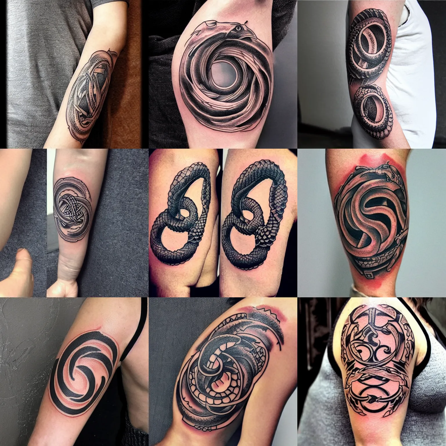 Tattoo uploaded by Douglas Greene • Ouroboros arm band • Tattoodo