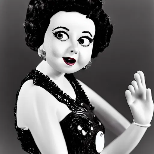 Image similar to photo of american president betty boop. 3 5 mm. studio lighting.