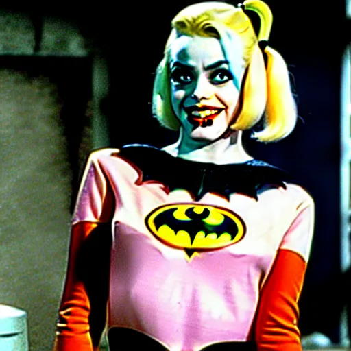 Image similar to harley quinn in the 1 9 6 6 batman tv show