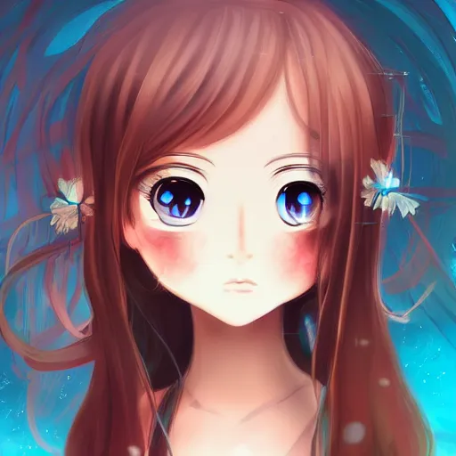 Image similar to portrait of a cute beautiful girl holding a balisong, anime digital art,