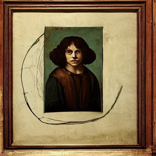 Image similar to evan peters by leonardo da vinci