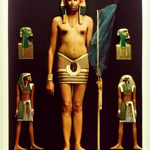 Prompt: portrait of egyptian god set, annie leibovitz