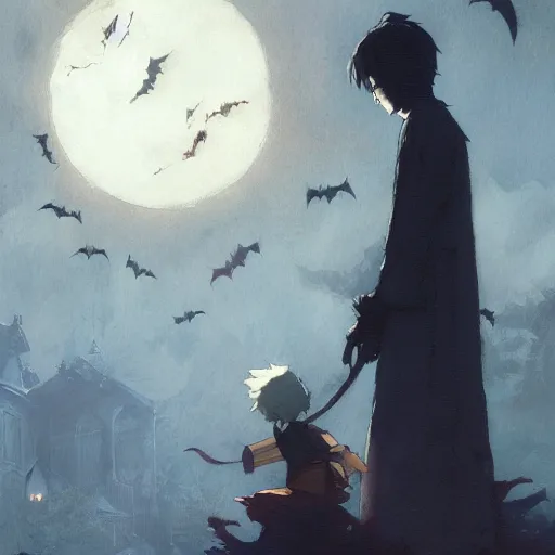 Image similar to halloween, perfect art, trending on pixiv fanbox, painted by greg rutkowski makoto shinkai takashi takeuchi studio ghibli, akihiko yoshida,