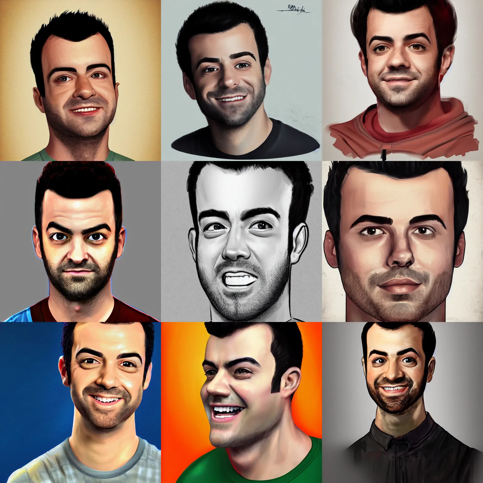 Prompt: a portrait of dan gheesling, trending on artstation