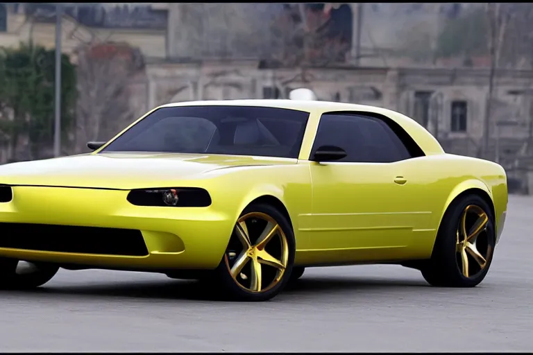 Prompt: muscle car designed in ukraine ( 2 0 0 5 )