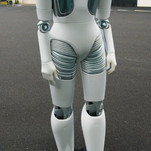 Image similar to full body shot of a female android robot inspired by ghost in the shell