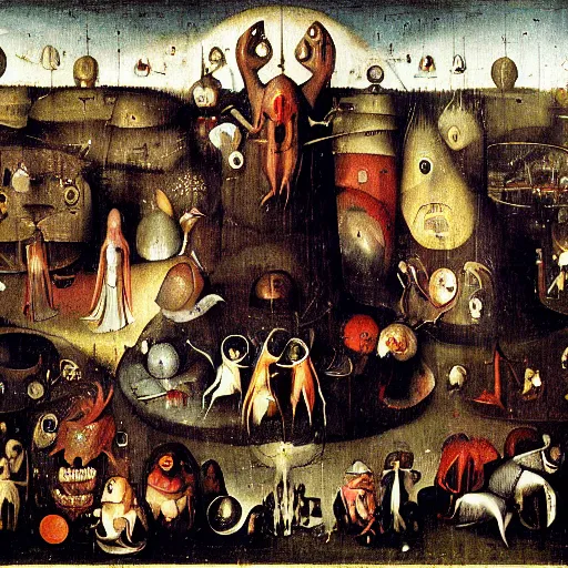 Image similar to psychonauts by hieronymus bosch