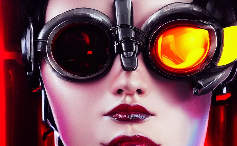 Image similar to closeup painting of bee, cyberpunk, wearing crimson shutter shades and a black leather jacket, portrait, hyperdetailed, artstation, cgsociety, 8 k, synthwave by tangerine dream