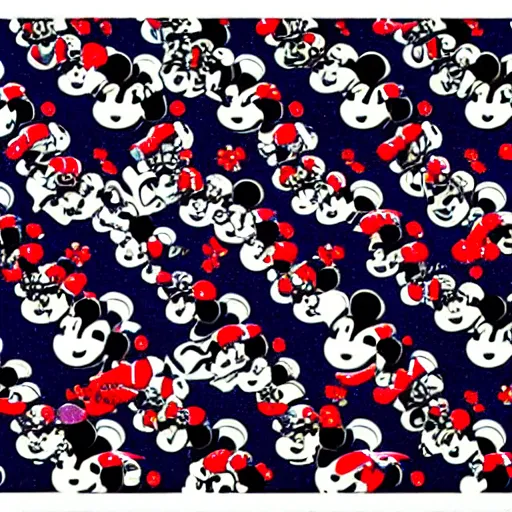 Image similar to mickey mouse blotter art