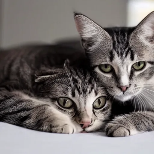 Image similar to two cats cuddling each other