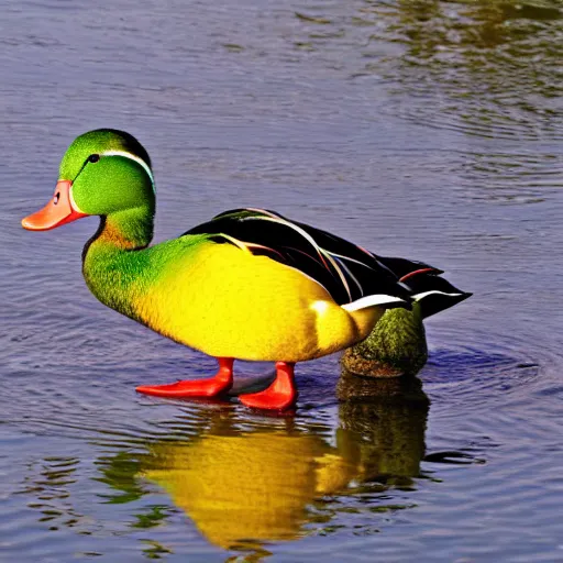 Image similar to 7 different colored ducks