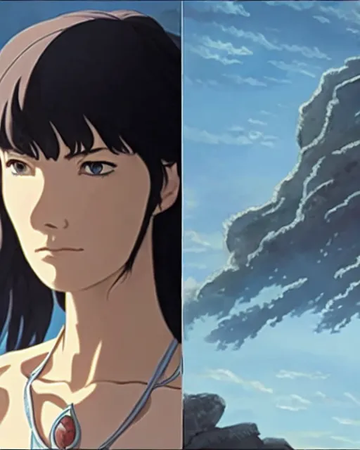 Image similar to azctec warrior, young lena headey, finely detailed, perfect face, exquisite details, fire magic, mid view, by studio muti, greg rutkowski makoto shinkai takashi takeuchi studio ghibli