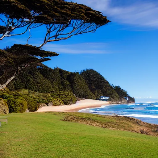 Prompt: lang's beach, northland, new zealand