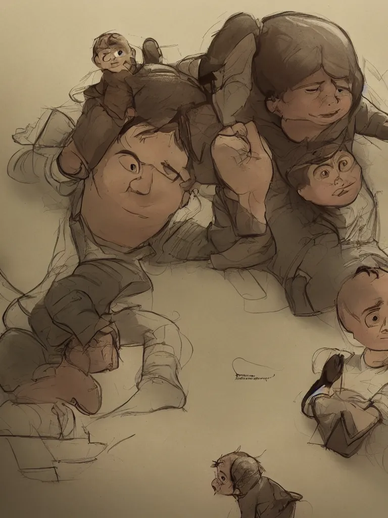 Image similar to down syndrome by disney concept artists, blunt borders, rule of thirds