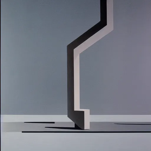 Prompt: a painting by tadao ando of an abstract sculpture by the caretaker