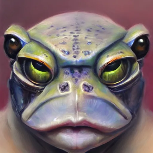 Image similar to frog as a realistic fantasy knight, closeup portrait art by donato giancola and greg rutkowski, realistic face, digital art, trending on artstation, symmetry!!, no helmet