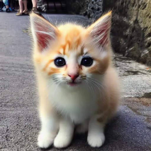 Prompt: a cute kitten in liuqiu island