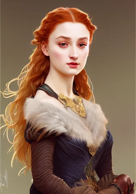 Prompt: sansa - furry, intricate, elegant, highly detailed, digital painting, artstation, concept art, smooth, sharp focus, illustration, art by artgerm and greg rutkowski and alphonse mucha and william - adolphe bouguereau