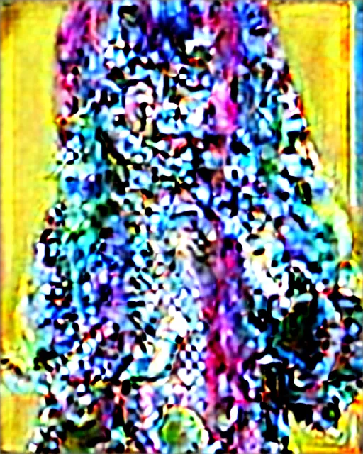 Image similar to neo tokyo japanese anime kawaii decora hologram of rimuru tempest, colourful blue hair, golden yellow eyes, wearing black stylish clothing, holography, irridescent, baroque visual kei glitch art