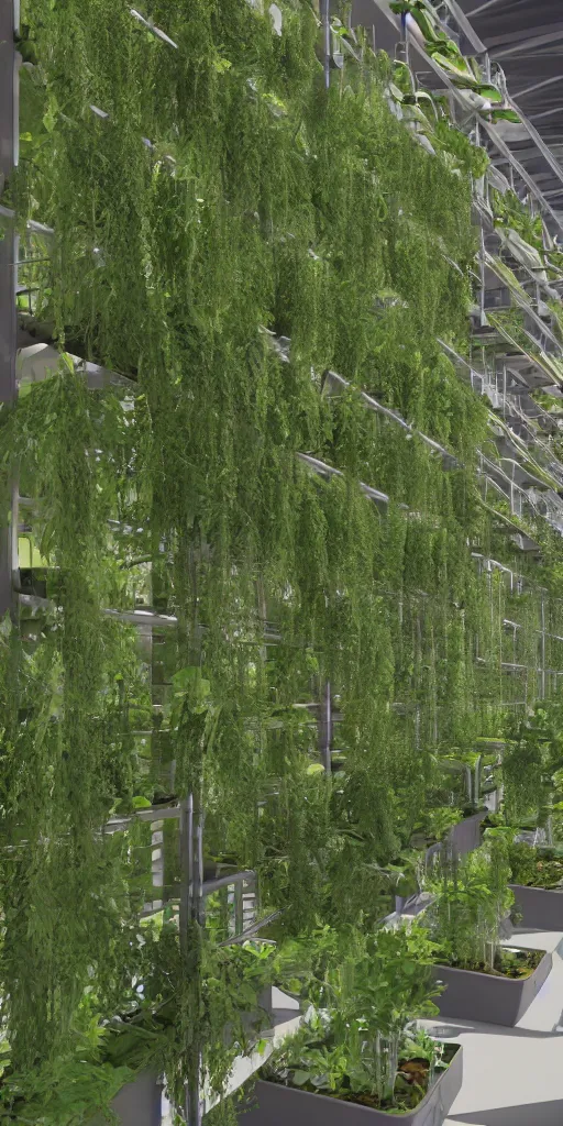 Image similar to a vertical farm, photorealistic rendering. artstation, 4 k, hyperrealism