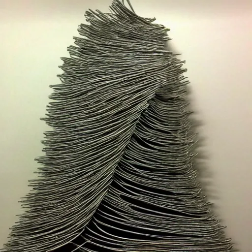 Image similar to a tree made of paperclips