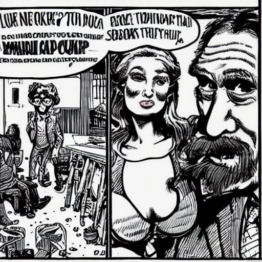 Prompt: robert crumb comic about beta simp cucks