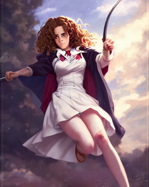 pinup anime art of hermione granger by emma watson in | Stable Diffusion |  OpenArt