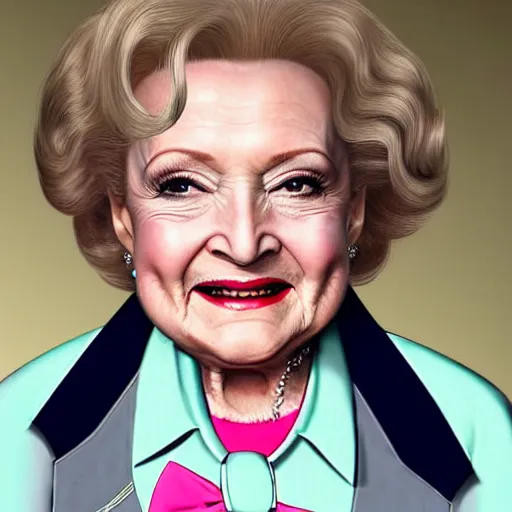 Prompt: betty white gangster rapper