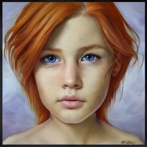 Prompt: a photorealistic!! portrait!! of a beautiful ginger girl with beautiful eyes looking at the camera