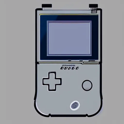 Image similar to an isometric product shot of a clear gameboy dmg