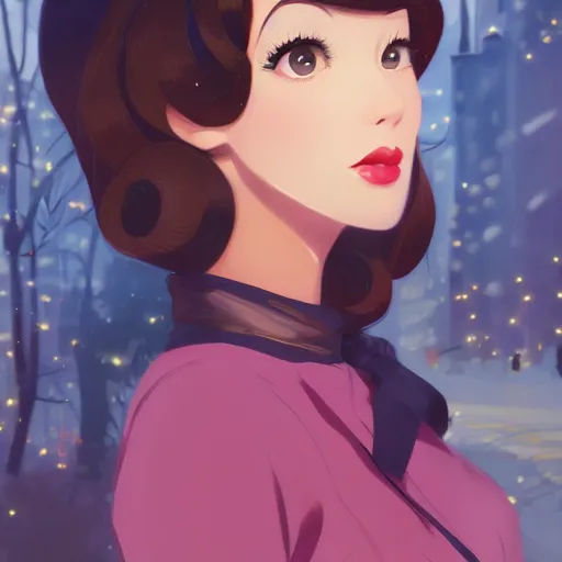 Prompt: portrait of a beautiful girl with dark hair dressed in 1950's fashion, park background, rich vivid colors, ambient lighting, dynamic lighting, 4k, official media, anime key visual, makoto shinkai, ilya kuvshinov, lois van baarle, rossdraws, detailed, trending on artstation