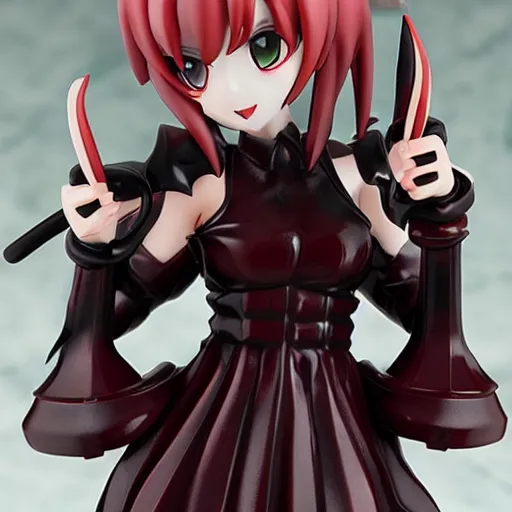 Prompt: cute pvc figure of an adorable demon from the depths of hell who works at the accountancy department