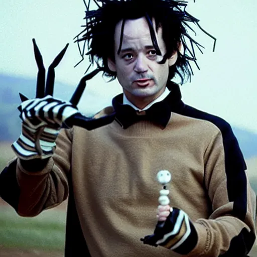 Image similar to bill murray as edward scissorhands