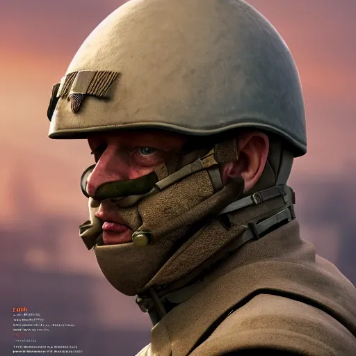 Image similar to boris johnson with military helmet on in kyiv, realistic, wide shot, sunny lighting, octane render, gq magazine, hyper realistic, high quality, highly detailed, hd, beautiful, cinematic, 8 k, unreal engine, facial accuracy,