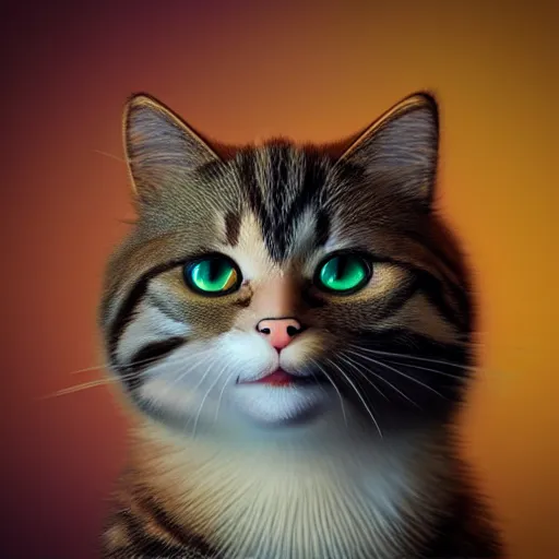 Image similar to a smiling cat, art photography style, trending on artstation, lovely and cute, fantasy art, 8 k resolution, cynical realism, computer art, conceptual art