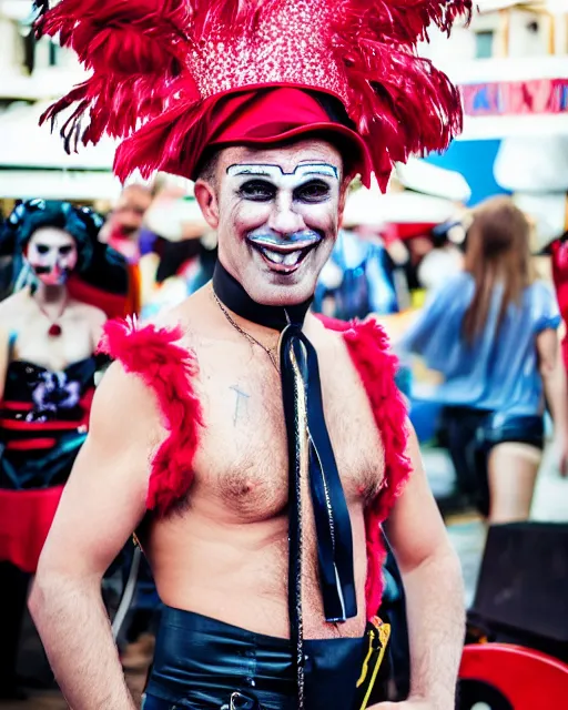 Prompt: carnival employee, by Jean-Paul Gaultier