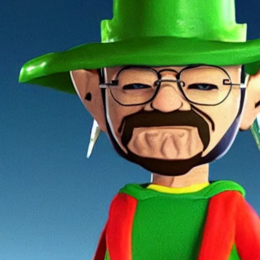 Image similar to walter white as tingle from the legend of zelda