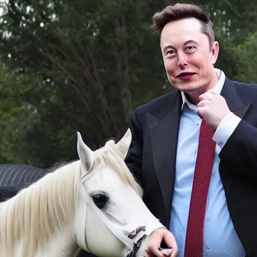 Image similar to elon musk offering you a fancy horse