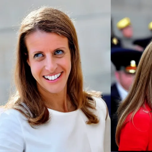 Image similar to beautiful female Emmanuel Macron