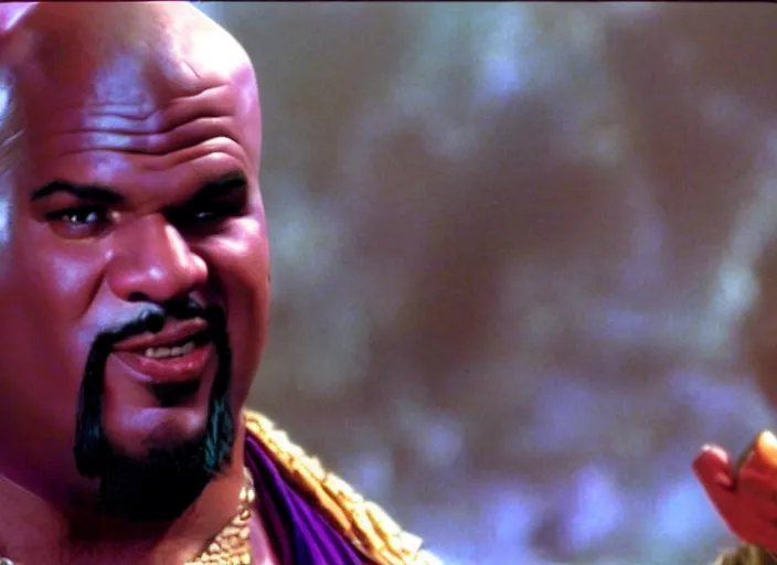 Image similar to film still of sinbad as kazaam in the movie kazaam 1 9 9 6