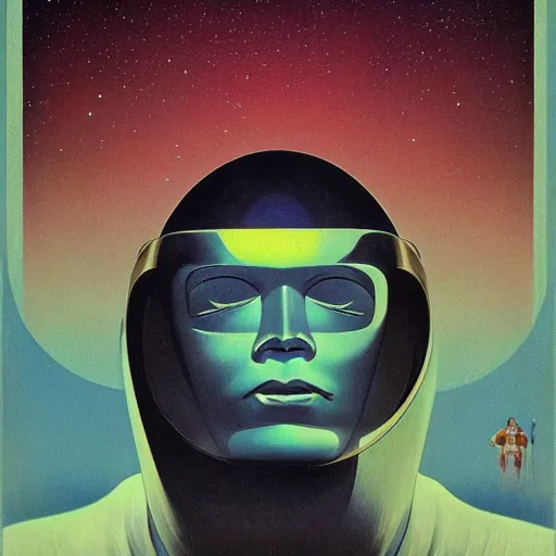 Image similar to Futuristic Soviet Propaganda posters, Vincent Di Fate, minimalistic, hyperrealistic surrealism, award winning masterpiece with incredible details, epic stunning, infinity pool, a surreal vaporwave liminal space, highly detailed, trending on ArtStation, artgerm and greg rutkowski and alphonse mucha, daily deviation, IAMAG, broken giant marble head statue ruins, nightscape, milkyway