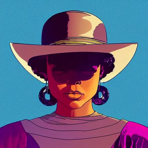 Image similar to “ tessa thompson retro minimalist portrait by jean giraud, moebius starwatcher comic, sharp, smooth face, 8 k ”