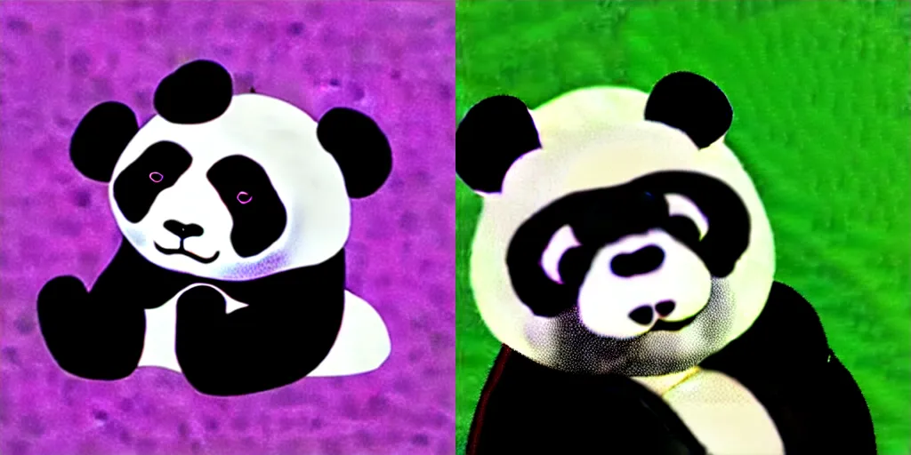 Prompt: surreal panda bear