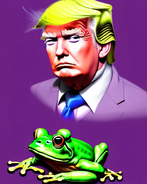 Image similar to digital art, fantasy portrait of a donald trump as a frog prince, by james jean, by ross tran, ultra detailed, character design, concept art, trending on artstation,