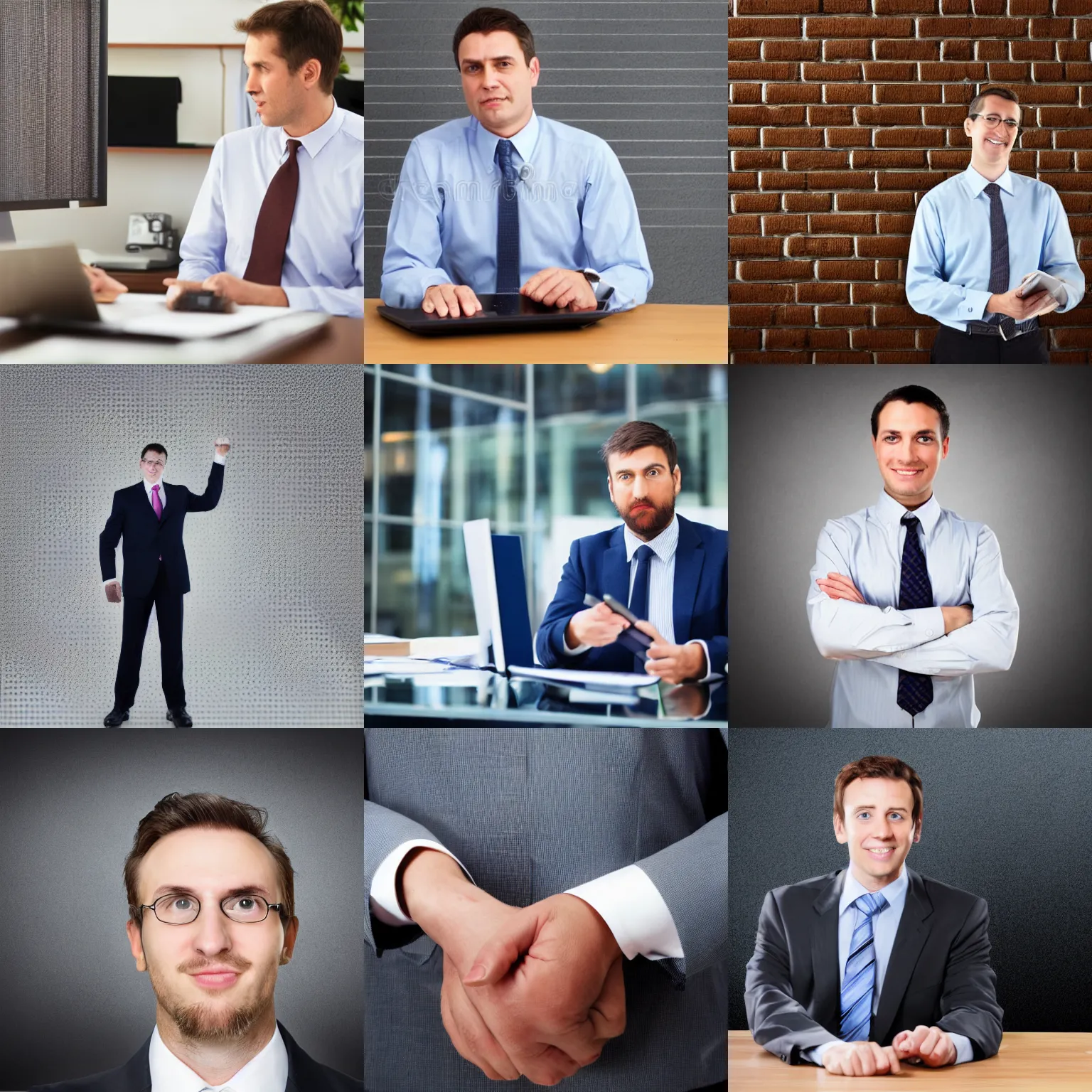 Prompt: Stock photograph of a businessman