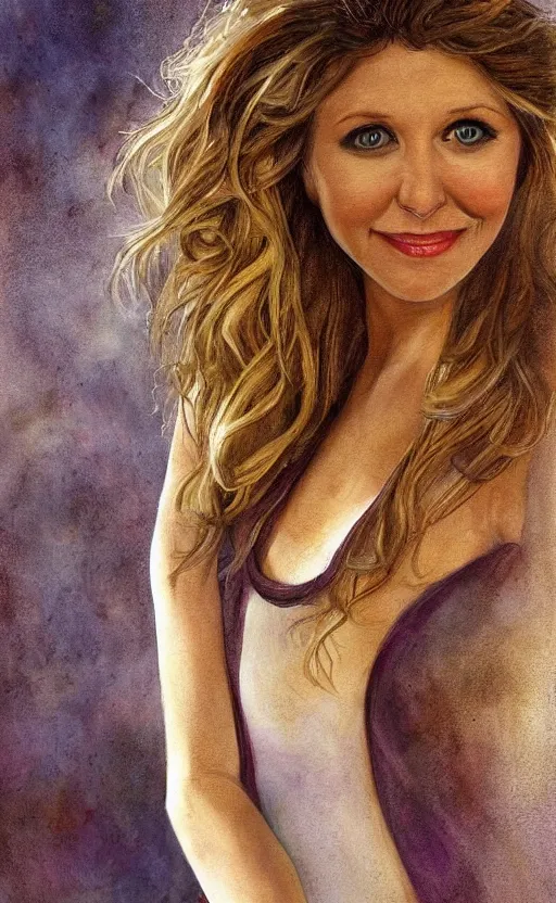 Image similar to beautiful art of Sarah Chalke, by David LaChapell