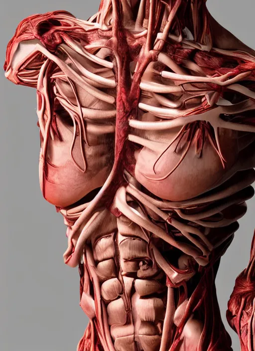 Image similar to a full body sculpture of anatomical female detailed cyborg, veins, ceramic base, orthographic, studio lighting