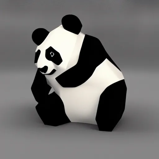 Image similar to low polygon panda 3d