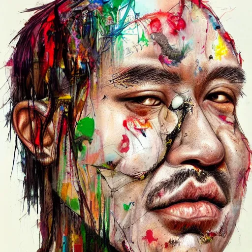 Image similar to interesting portraits by david choe